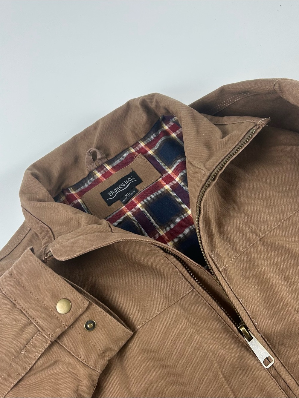 Burks Bay Men’s SZ XL Carhartt Style Concealed Carry Canvas Flannel Lined Jacket